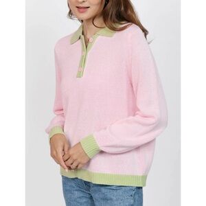 Smash + Tess Cameron Colour Block Sweater Top in Pink